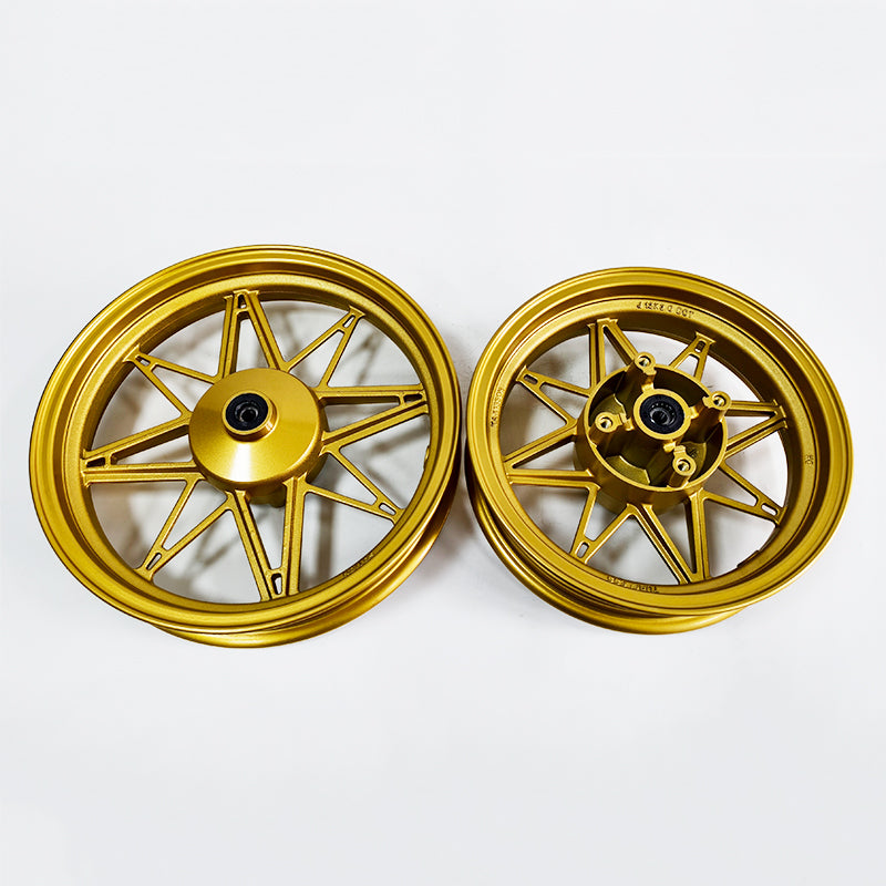 New Aluminum WF3 Front Rim 14 Inch and WR3 Rear Rim 12 Inch Kits(Includes tires)