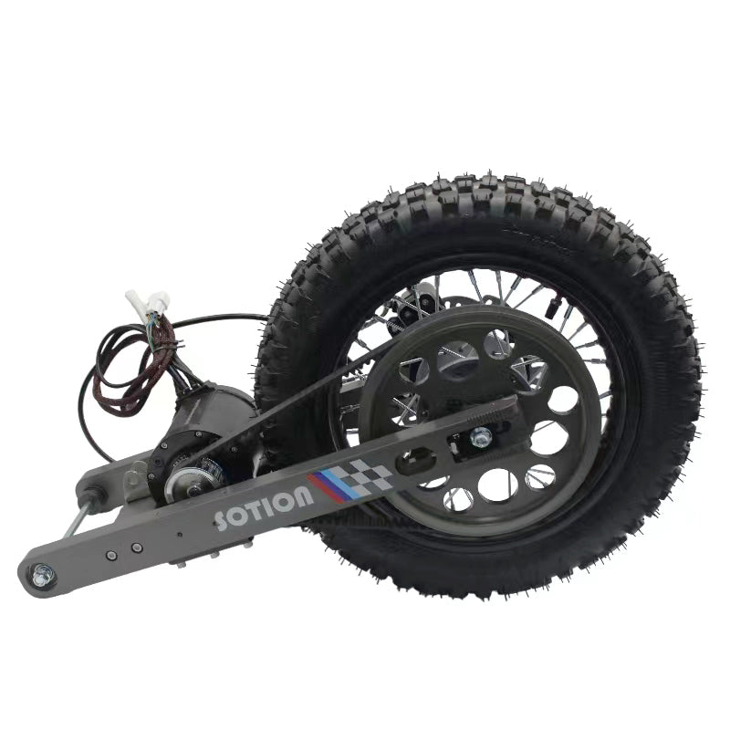 SOTION Super cool New Mid motor 5kw 72V wheel 12inch FW11 Chain off-road Swingarm