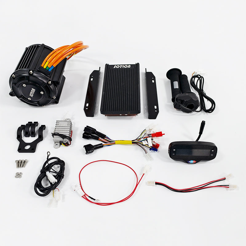 SOTION 72V 12KW FW22 MOTOR Kit with Controller Throttle and Display
