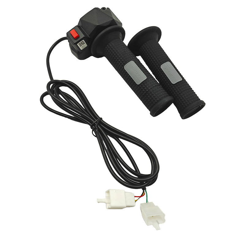 Electric bicycle throttle + integrated light switch, speed control handle, multi-functional steering accessories