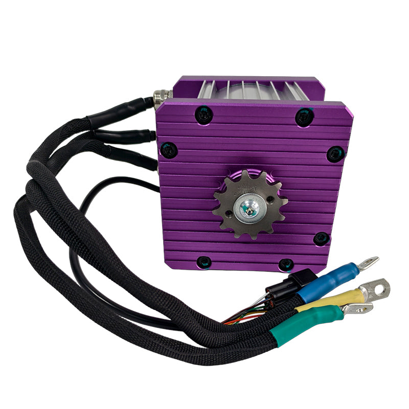 SOTION FW23 Brand New Purple Encoder Splined Shaft 72V Brushless Motor BLDC Motor for Electric Bike