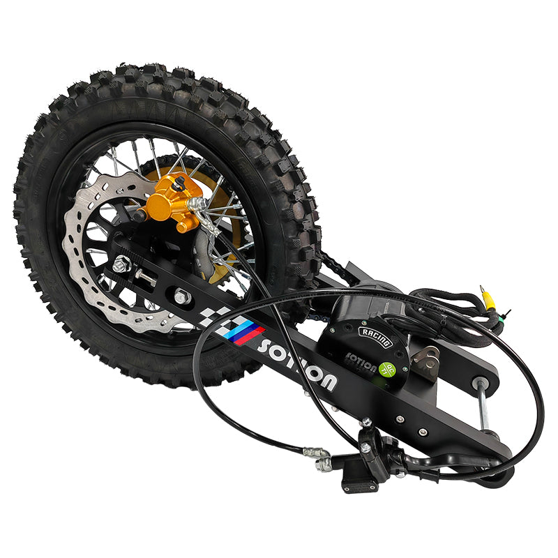 SOTION Super cool New Mid motor 5kw 72V wheel 12inch FW11 Chain off-road Swingarm