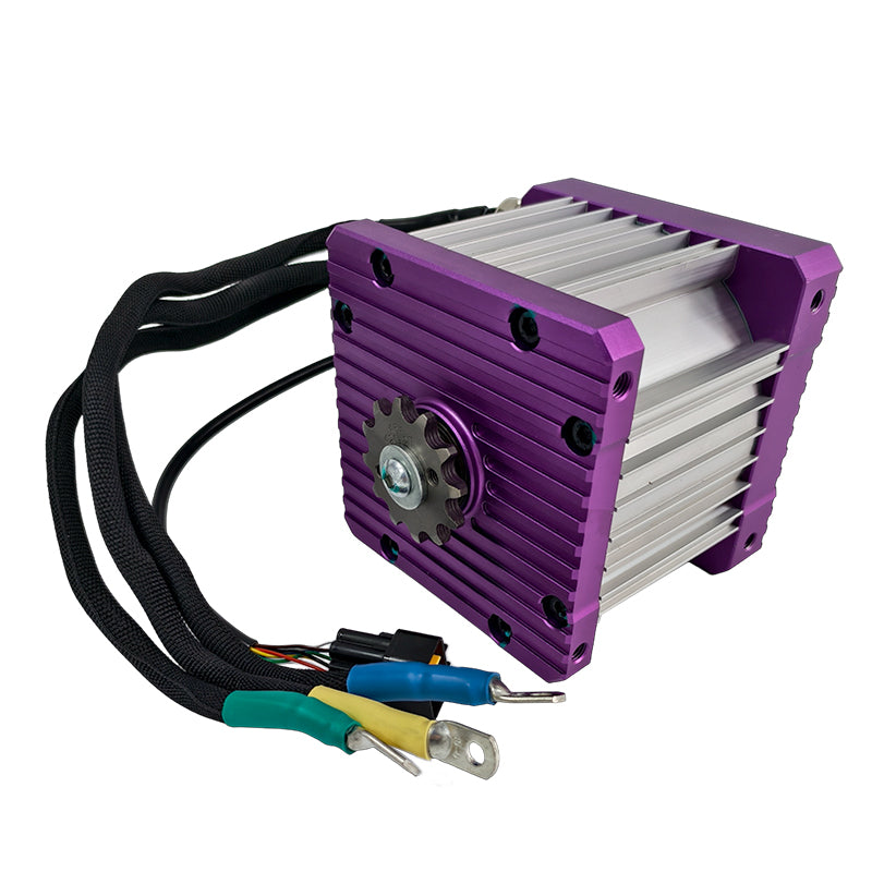 SOTION FW23 Brand New Purple Encoder Splined Shaft 72V Brushless Motor BLDC Motor for Electric Bike