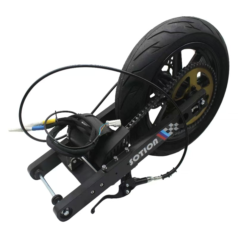 SOTION Super cool New Mid motor 5kw 72V wheel 12inch FW11 Chain off-road Swingarm