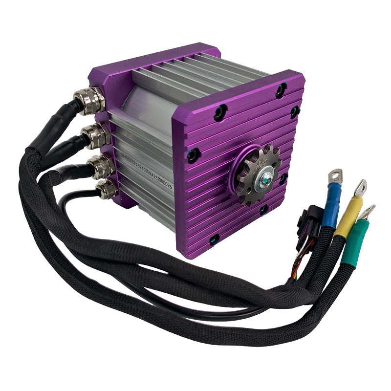 SOTION FW23 Brand New Purple Encoder Splined Shaft 72V Brushless Motor BLDC Motor for Electric Bike