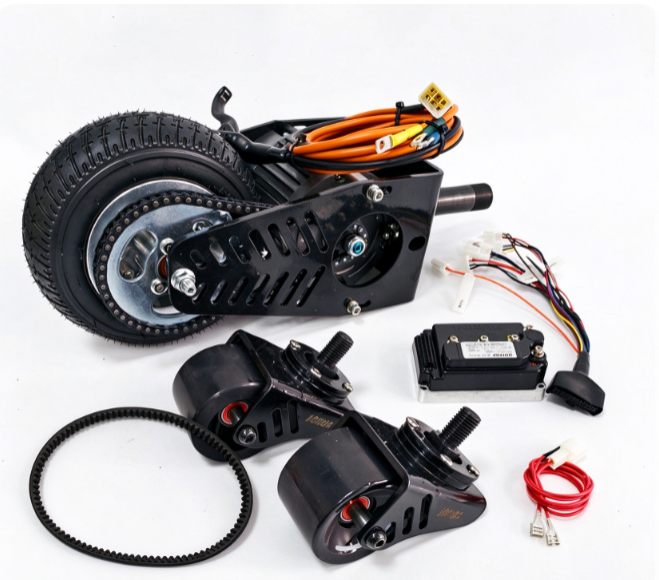 High-Performance Crazy Cart Front Fork with Motor and 4-Inch Wheel KITS