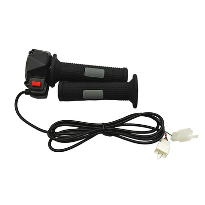 Electric bicycle throttle + integrated light switch, speed control handle, multi-functional steering accessories