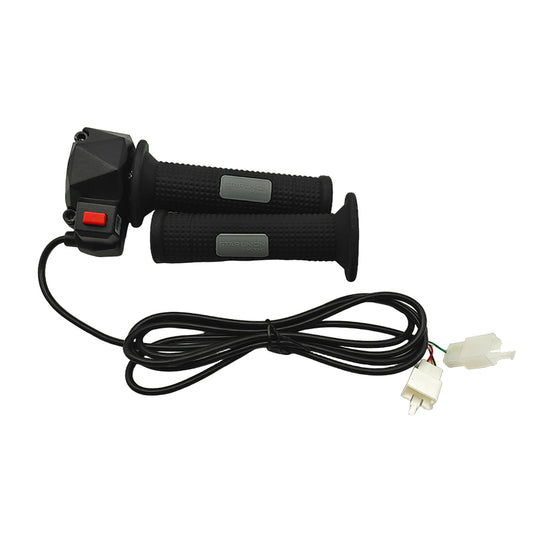 Electric bicycle throttle + integrated light switch, speed control handle, multi-functional steering accessories