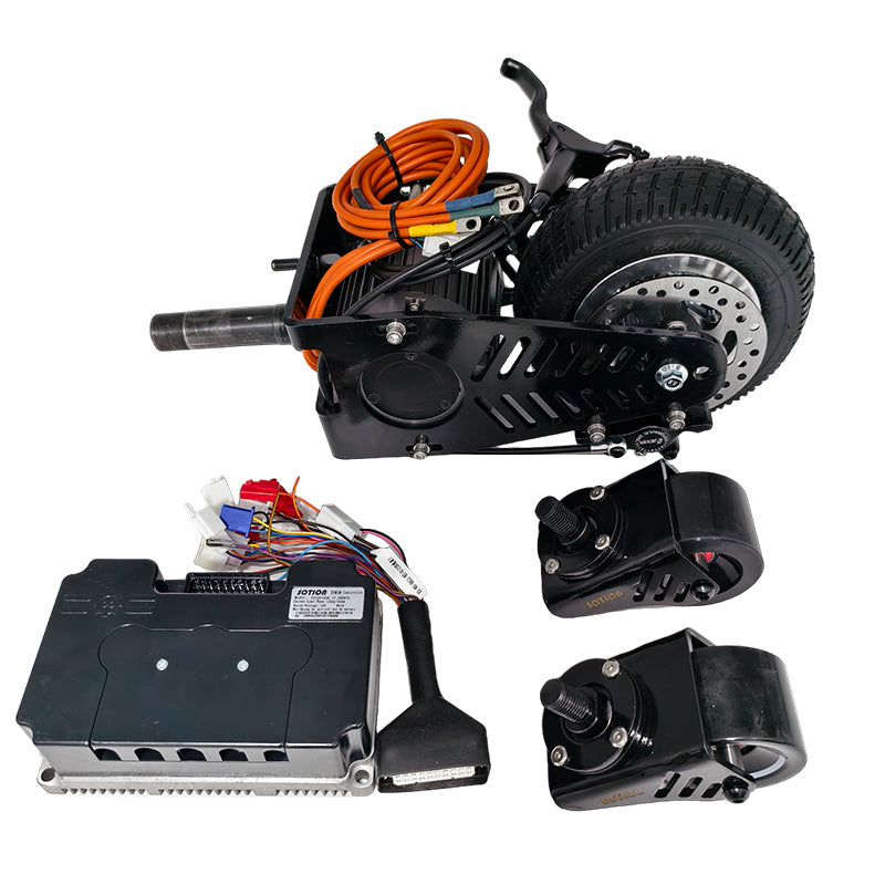 High-Performance Crazy Cart Front Fork with Motor and 4-Inch Wheel