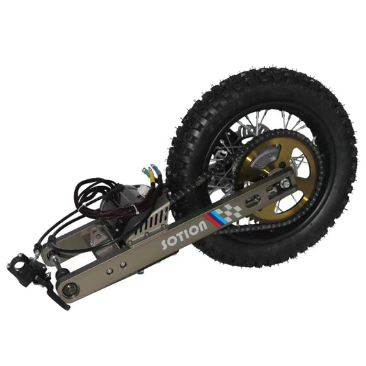 SOTION Super cool New Mid motor 5kw 72V wheel 12inch FW11 Chain off-road Swingarm