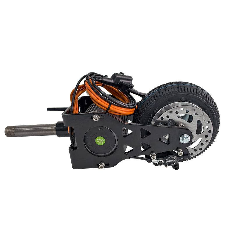 High-Performance Crazy Cart Front Fork with Motor and 4-Inch Wheel