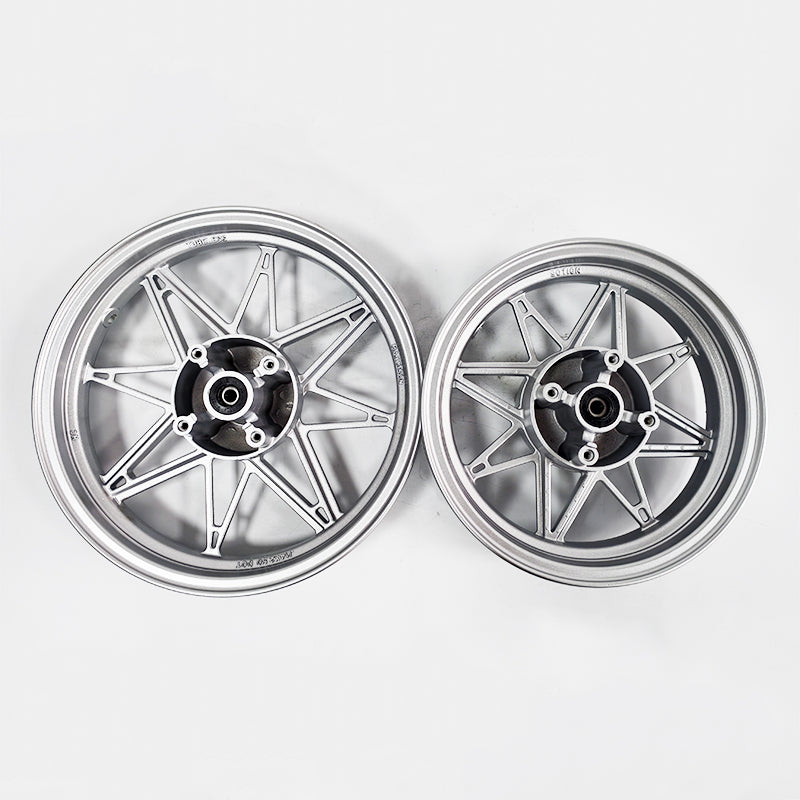 New Aluminum WF3 Front Rim 14 Inch and WR3 Rear Rim 12 Inch Kits（Includes tires）