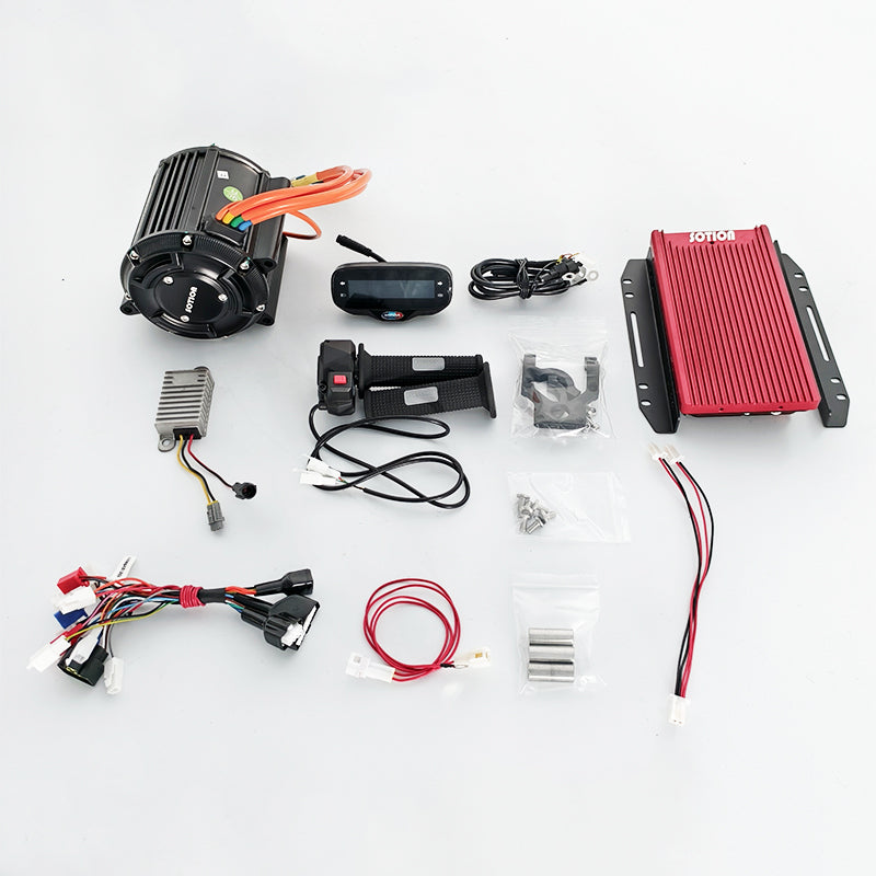 SOTION 72V 12KW FW22 MOTOR Kit with Controller Throttle and Display for Em05