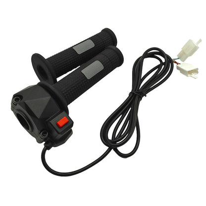 Electric bicycle throttle + integrated light switch, speed control handle, multi-functional steering accessories