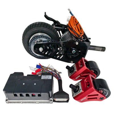 High-Performance Crazy Cart Front Fork with Motor and 4-Inch Wheel