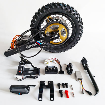 SOTION 72V 7KW GTS11-D SWING ARM MOTOR Kit With Controller Throttle and Display 12-inch tires
