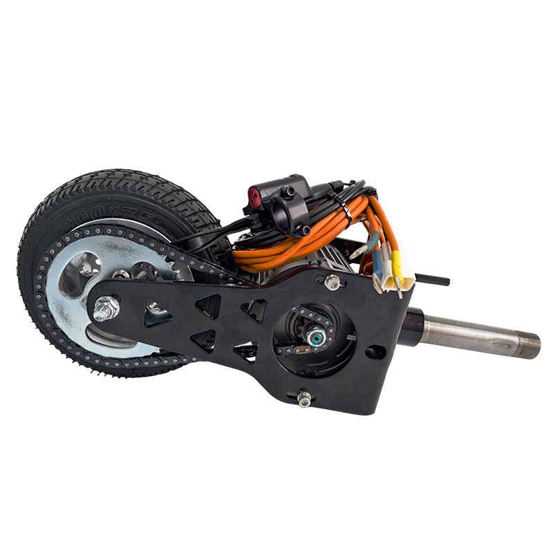High-Performance Crazy Cart Front Fork with Motor and 4-Inch Wheel