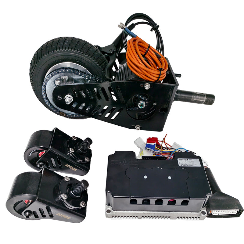High-Performance Crazy Cart Front Fork with Motor and 4-Inch Wheel