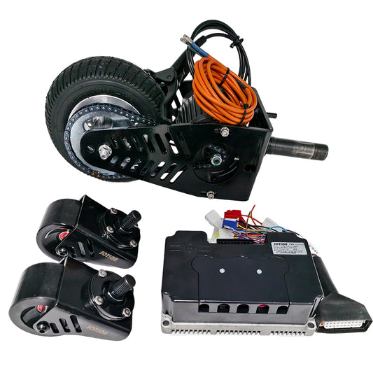 High-Performance Crazy Cart Front Fork with Motor and 4-Inch Wheel