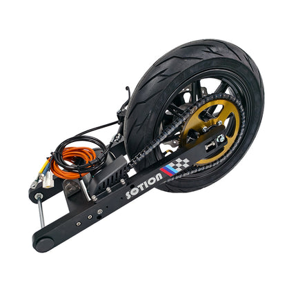 SOTION Super cool 5kw 72V Mid motor Belt Drive  wheel 12inch FW11 v2 Swing arm