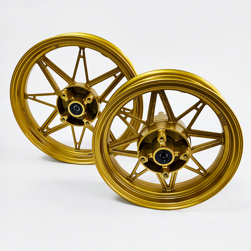 New Aluminum WF3 Front Rim 14 Inch and WR3 Rear Rim 12 Inch Kits（Includes tires）