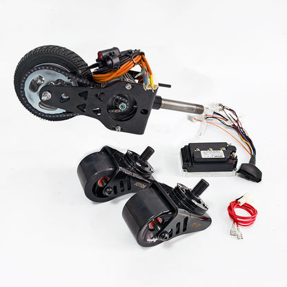 High-Performance Front Fork Kit with Motor & 4-Inch Wheels for Crazy Cart XL
