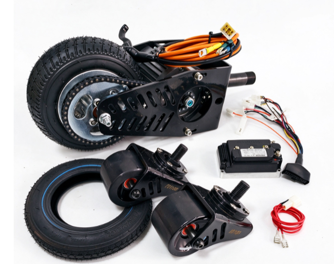 High-Performance Crazy Cart Front Fork with Motor and 4-Inch Wheel KITS